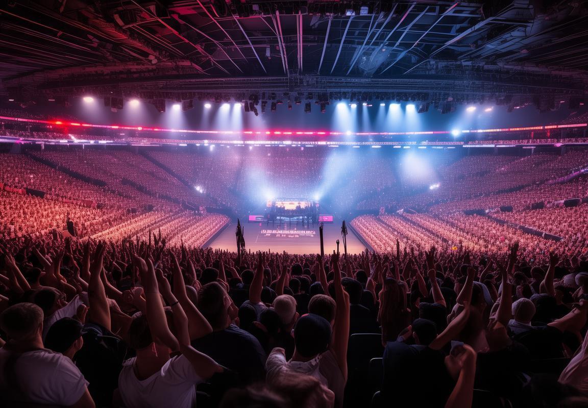 釜山现场观众齐声高唱T1队歌，场面震撼。